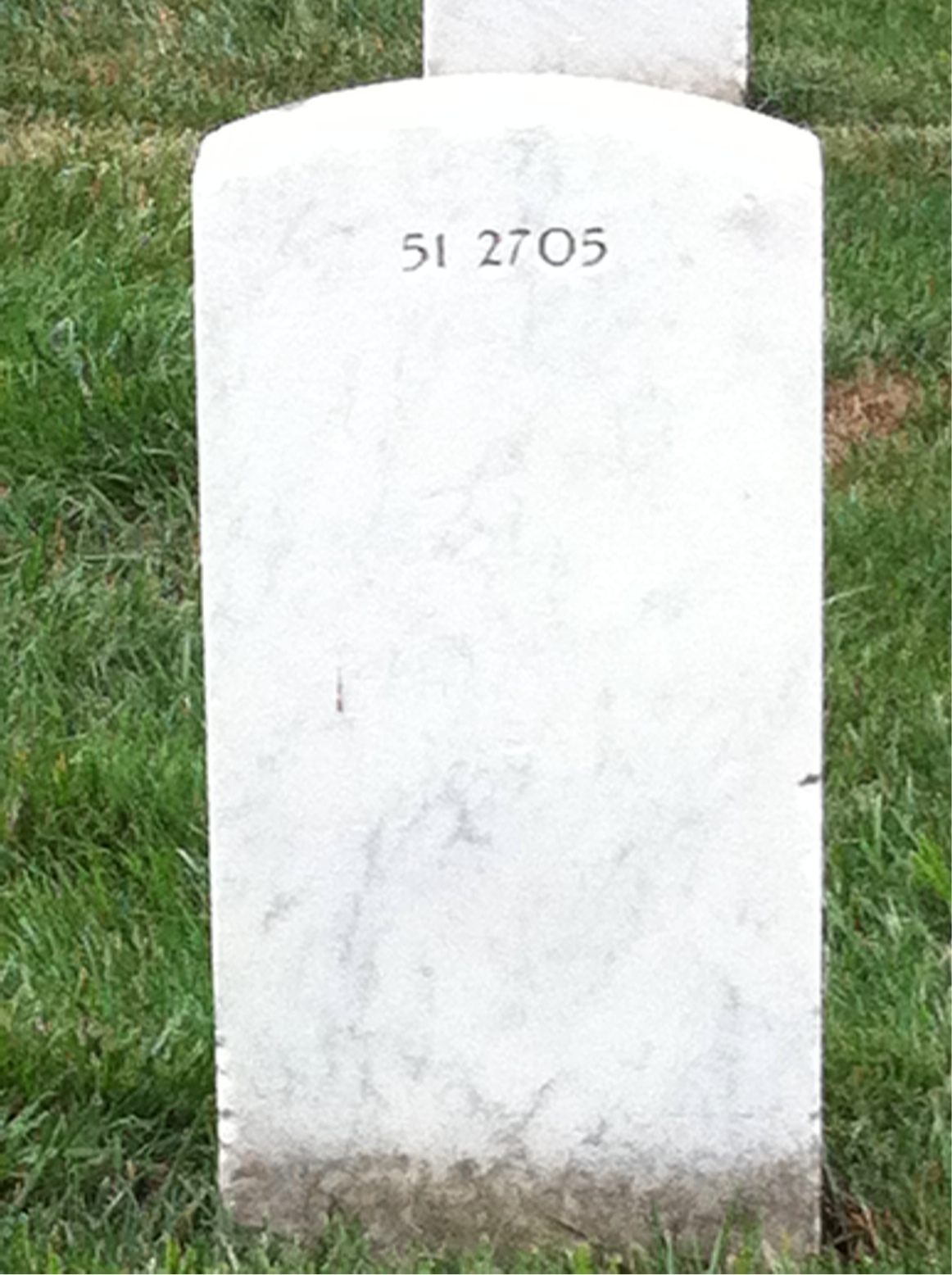 Back of headstone — Edmund Melvin