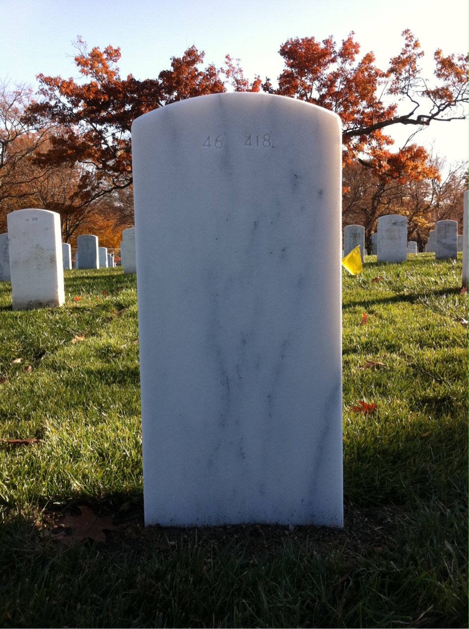 Back of headstone — Lawrence Maher