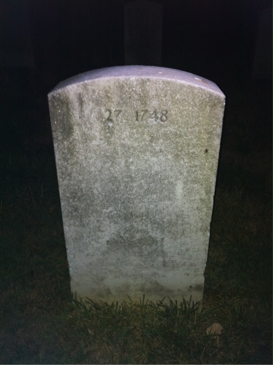 Back of headstone — Charles Montgomery