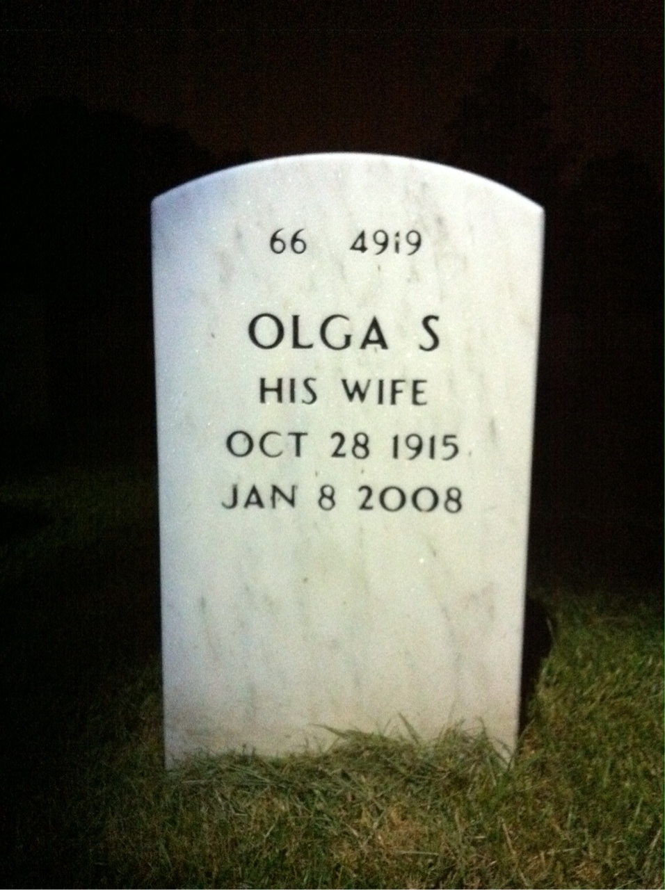 Back of headstone — Ralph Pottker
