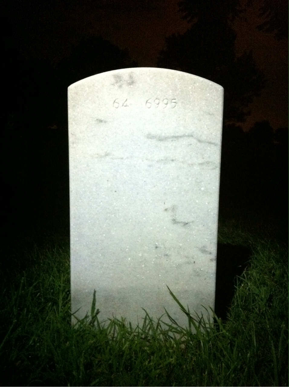 Back of headstone — William Lott