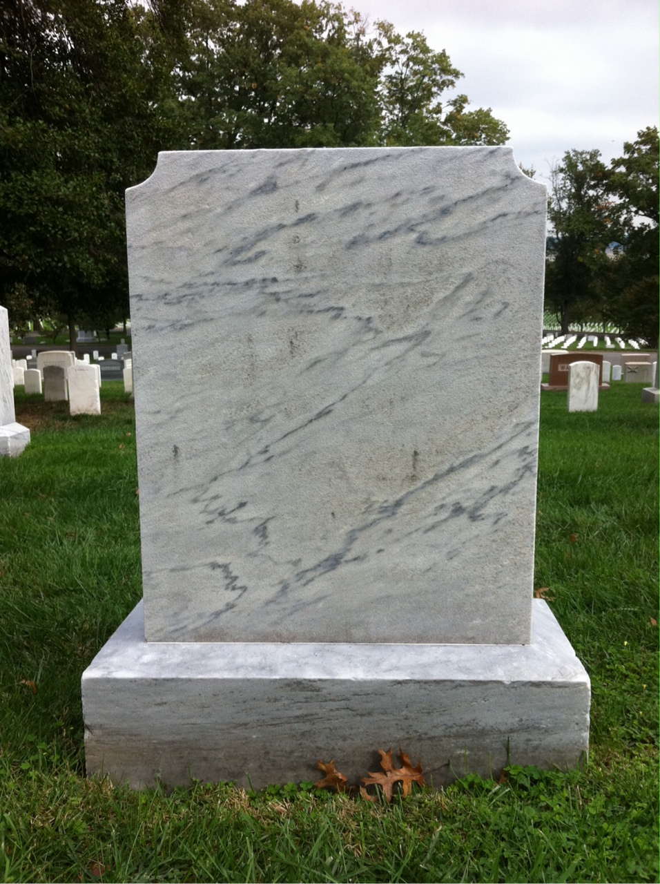 Back of headstone — Margaret Middleton