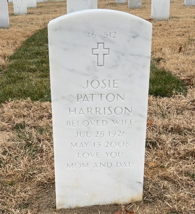Back of headstone — William D Harrison