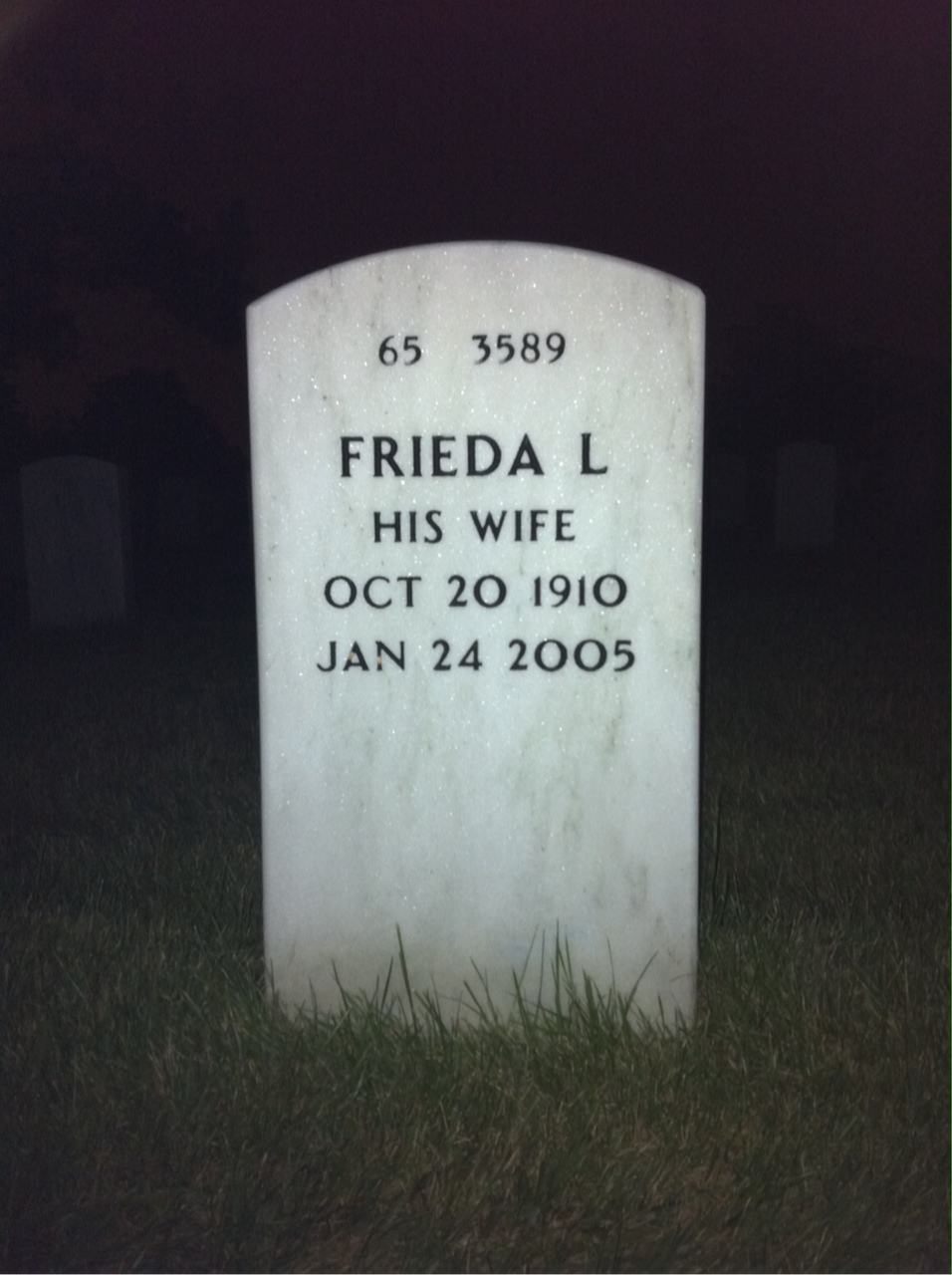 Back of headstone — Kermit Moyer