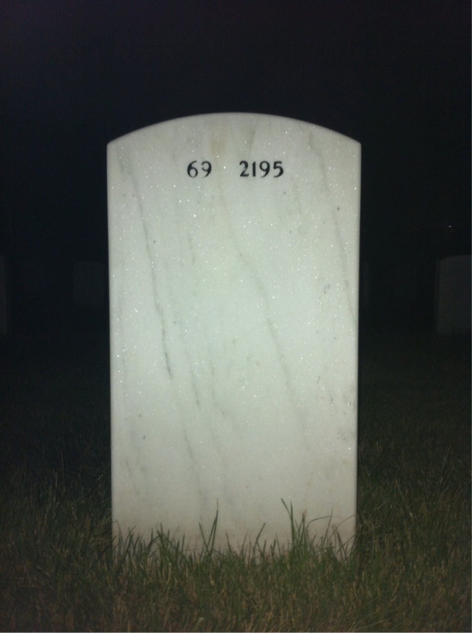 Back of headstone — Franket Young
