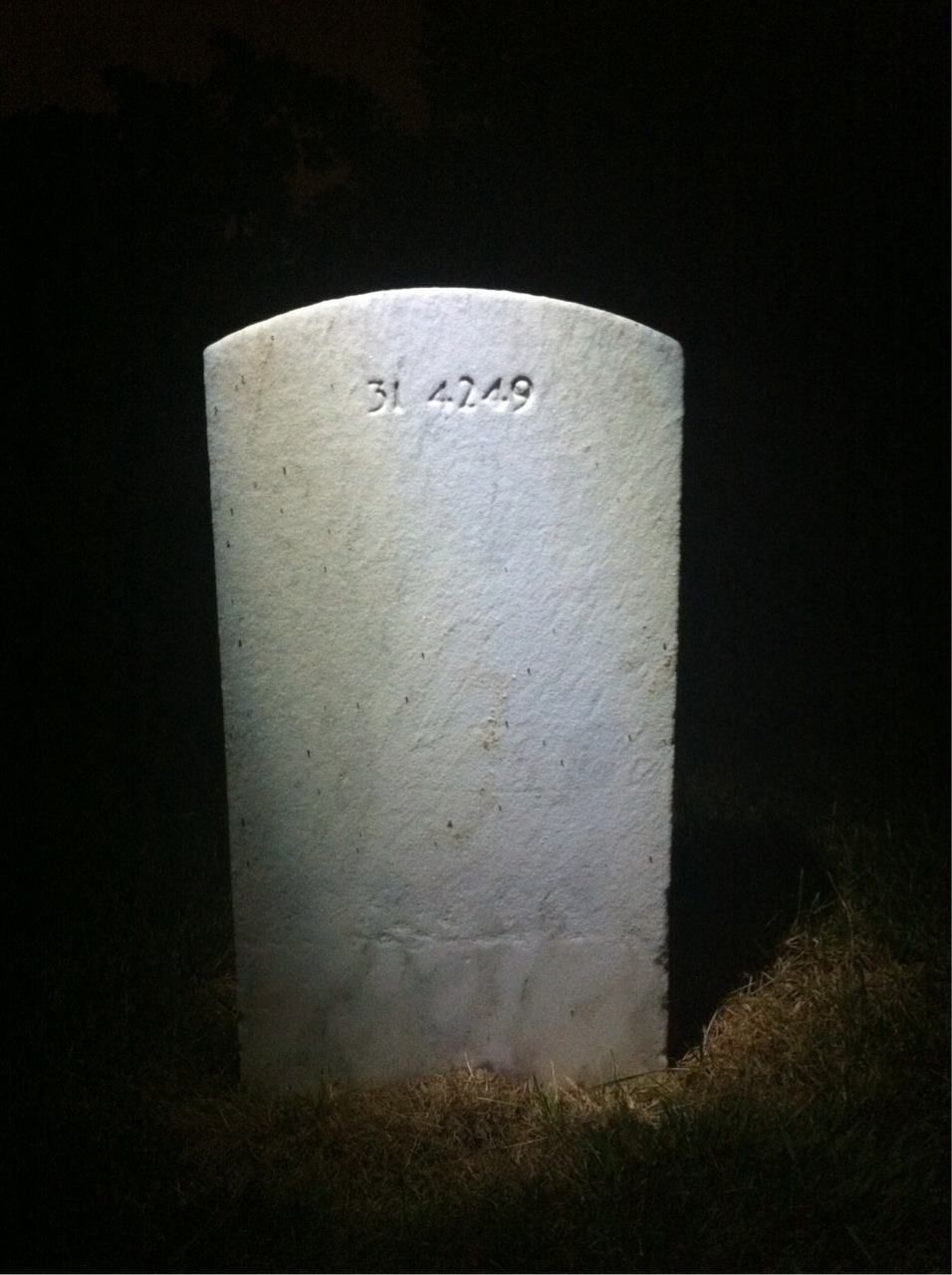 Back of headstone — Joseph Bauerband