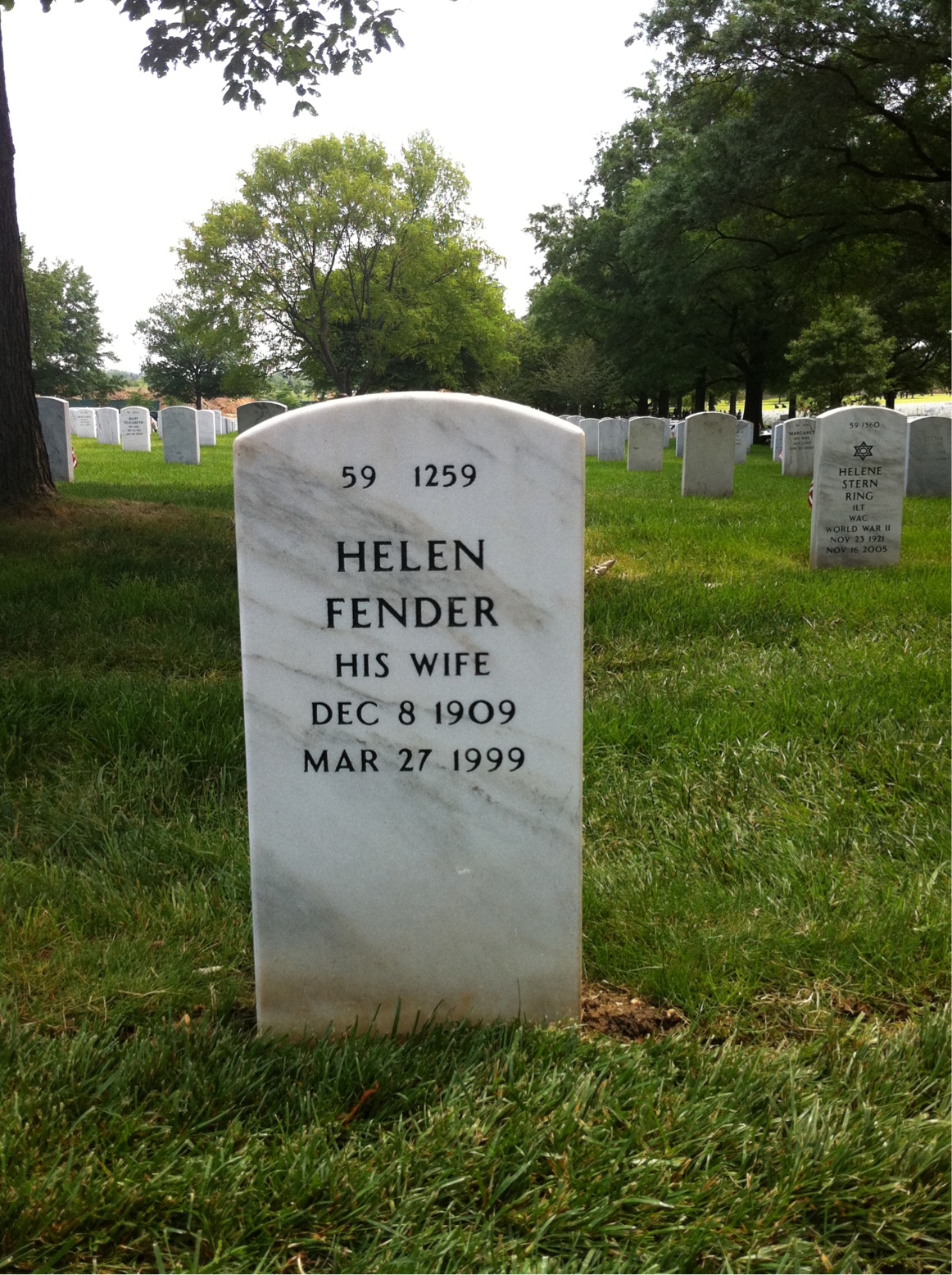 Back of headstone — Dale Thurman