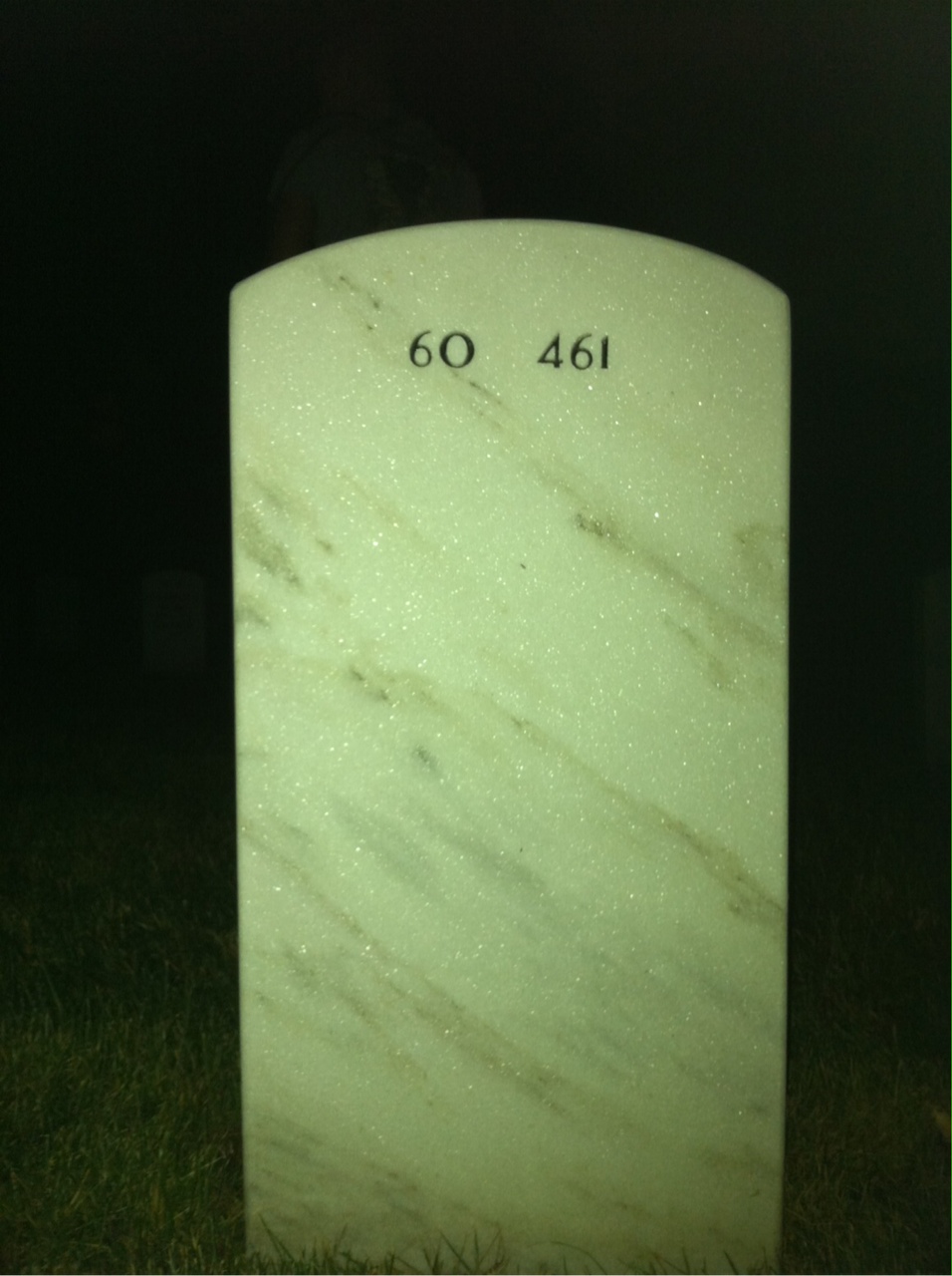 Back of headstone — James Petersen