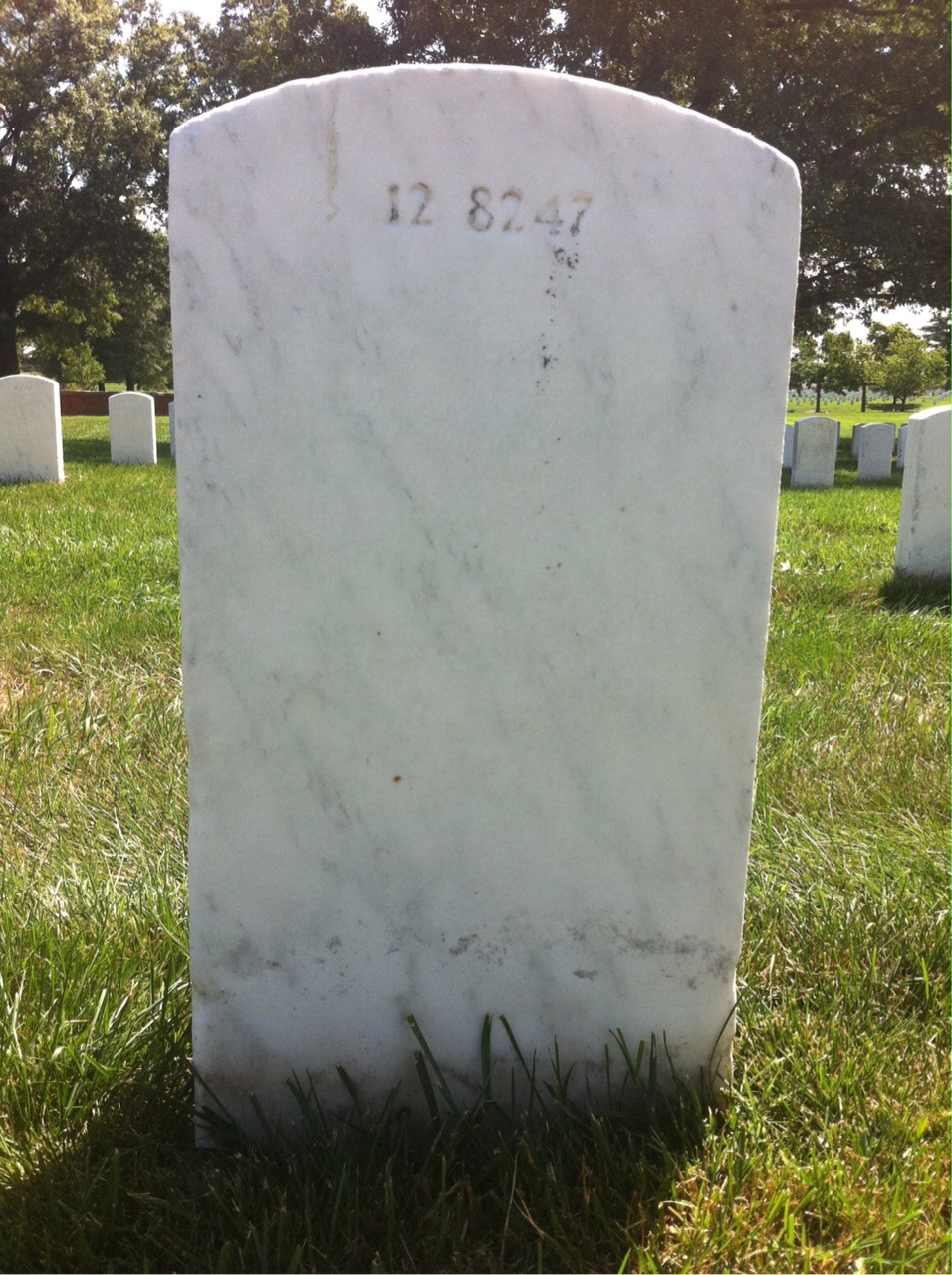 Back of headstone — Mary Collins