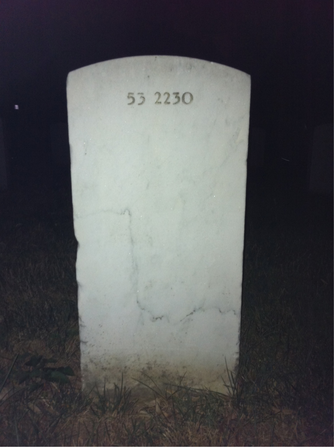Back of headstone — Alfred Williams