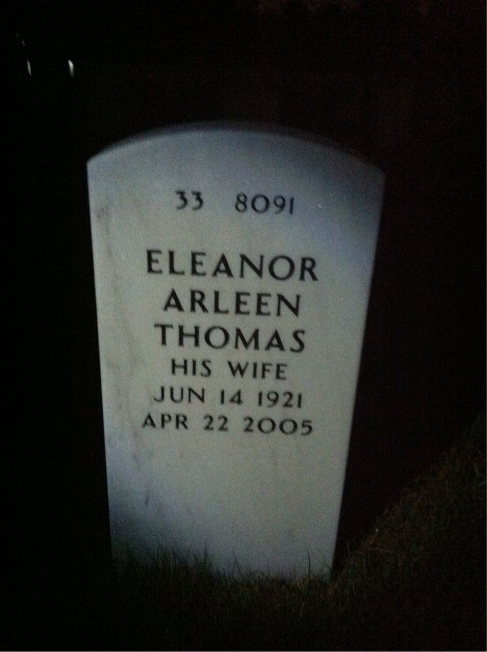 Back of headstone — Edward James