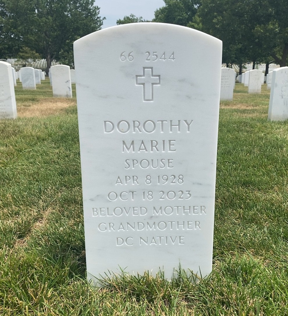 Back of headstone — Raymond Miller