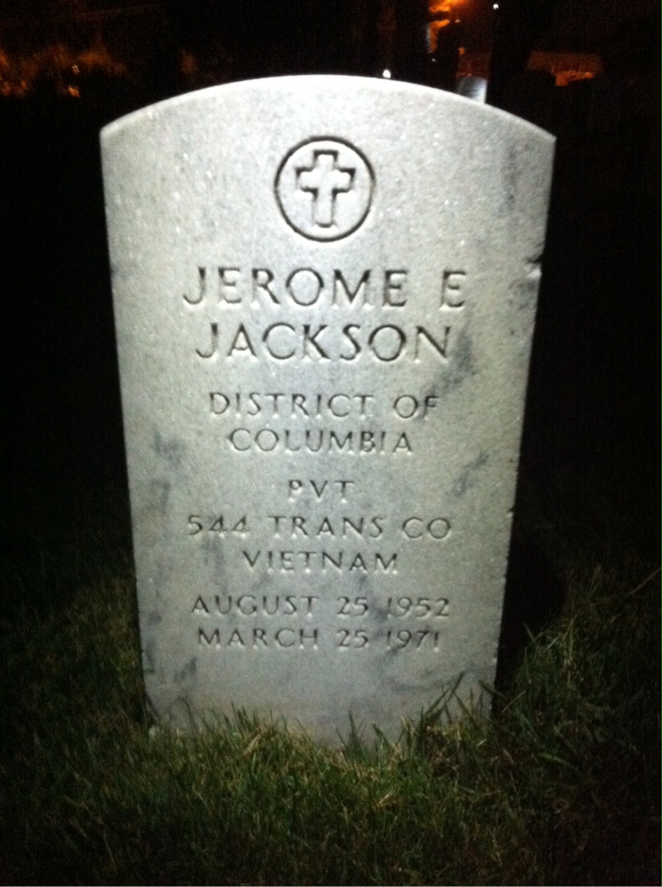 Headstone of Jerome Ellis Jackson