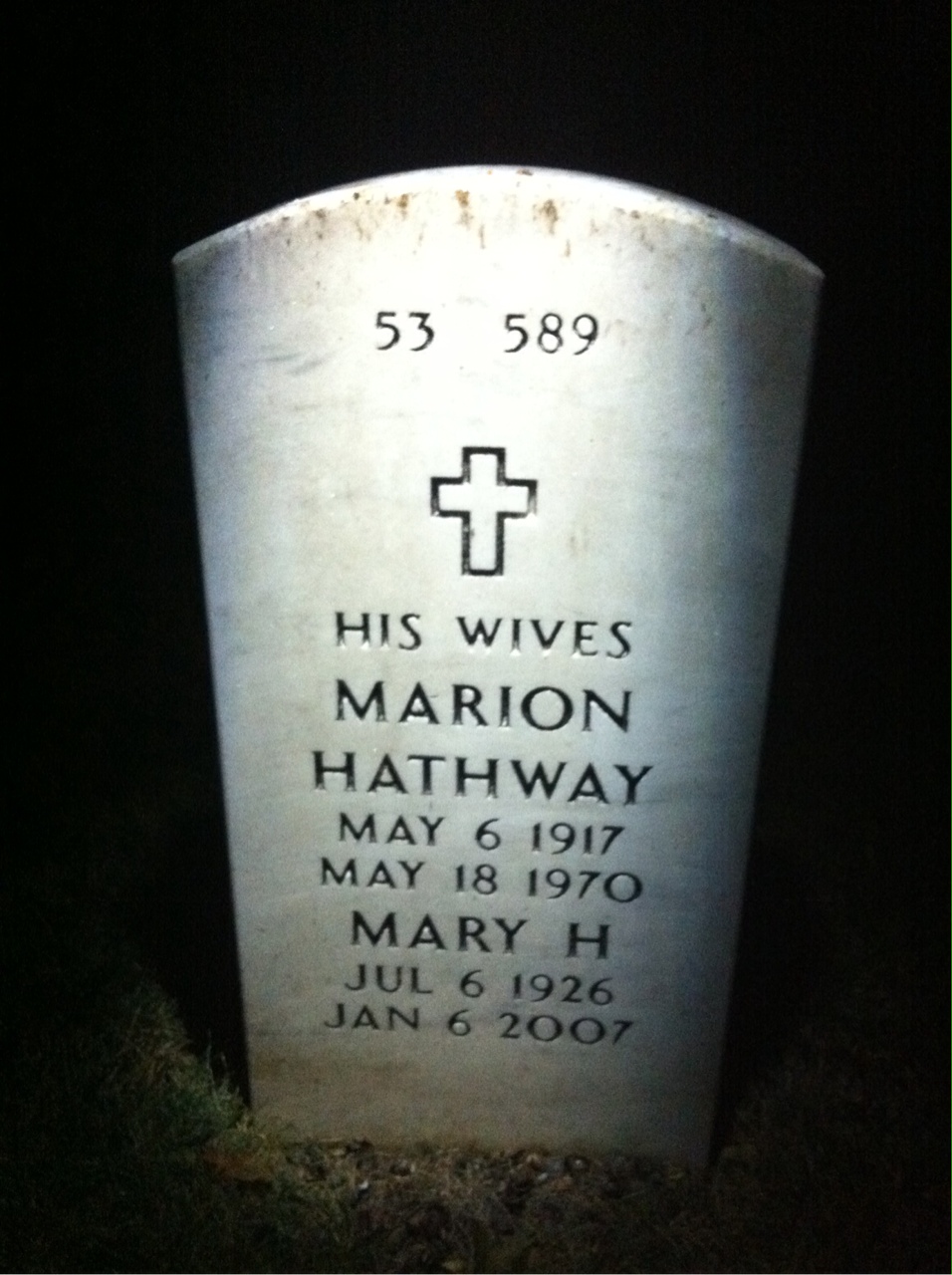 Back of headstone — James Reilly