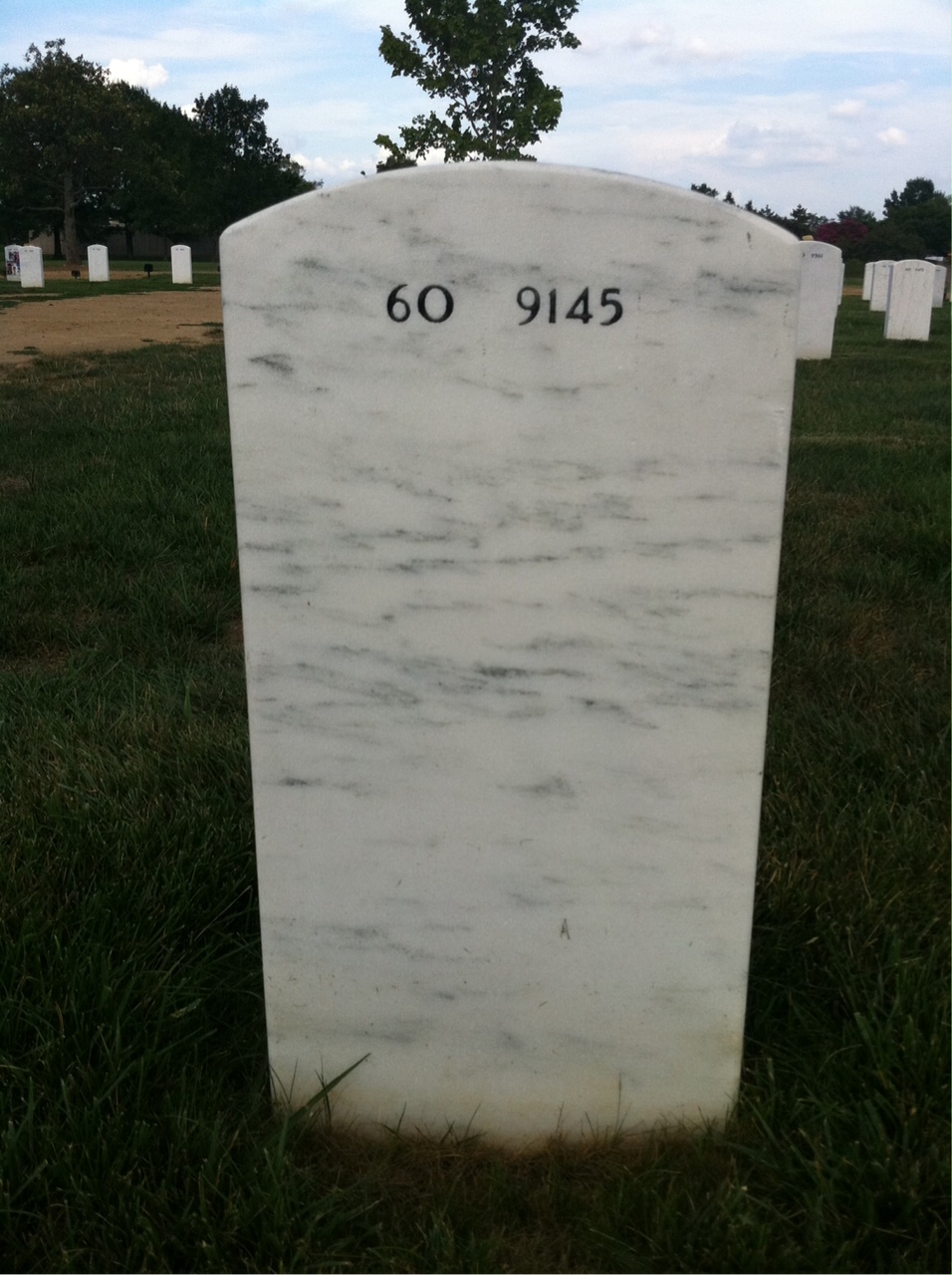 Back of headstone — Eugene Capps