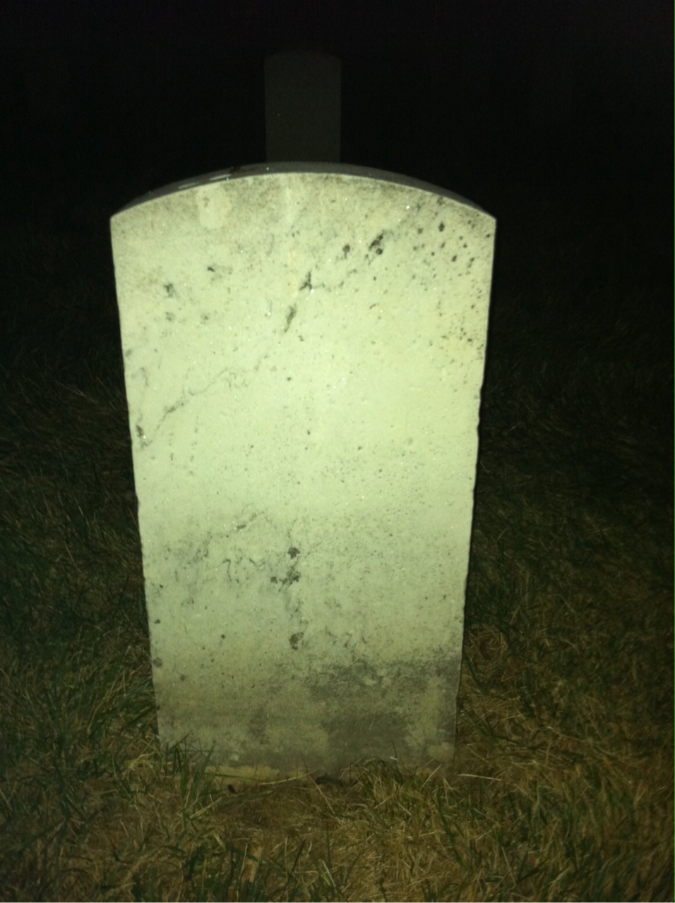Back of headstone — James Austin