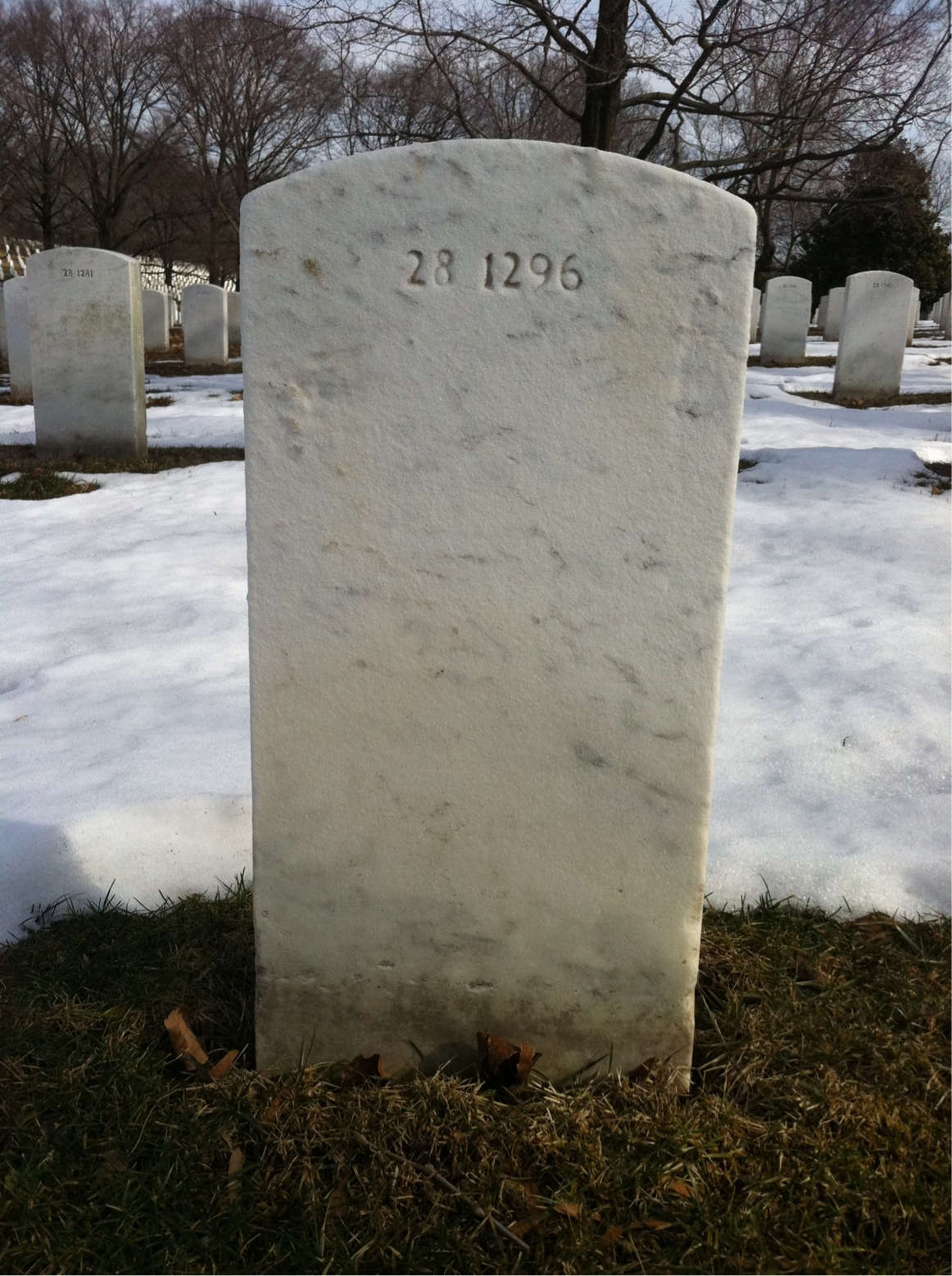 Back of headstone — William Armstrong