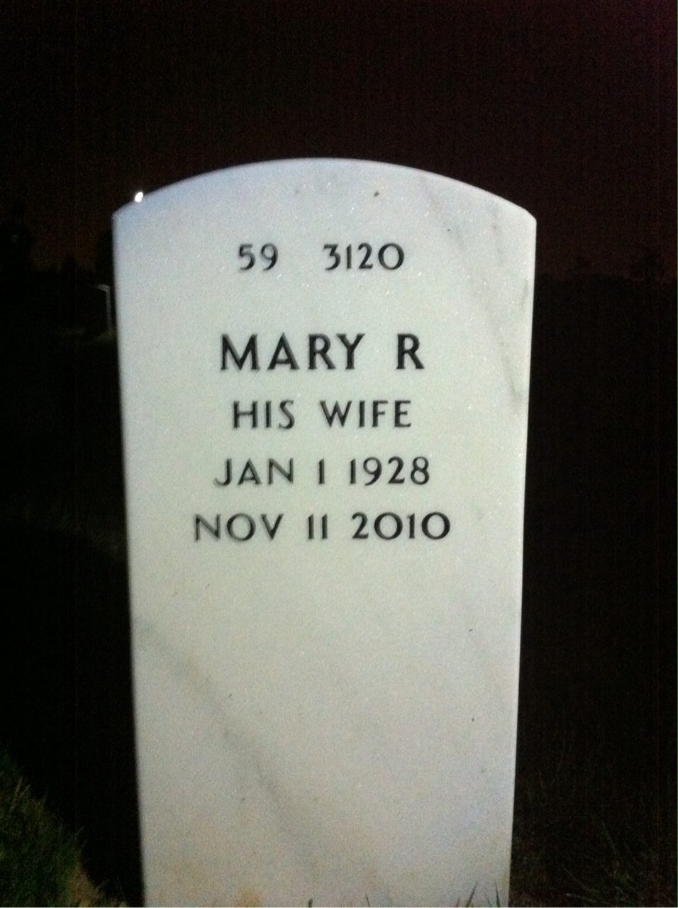 Back of headstone — John Mckechnie