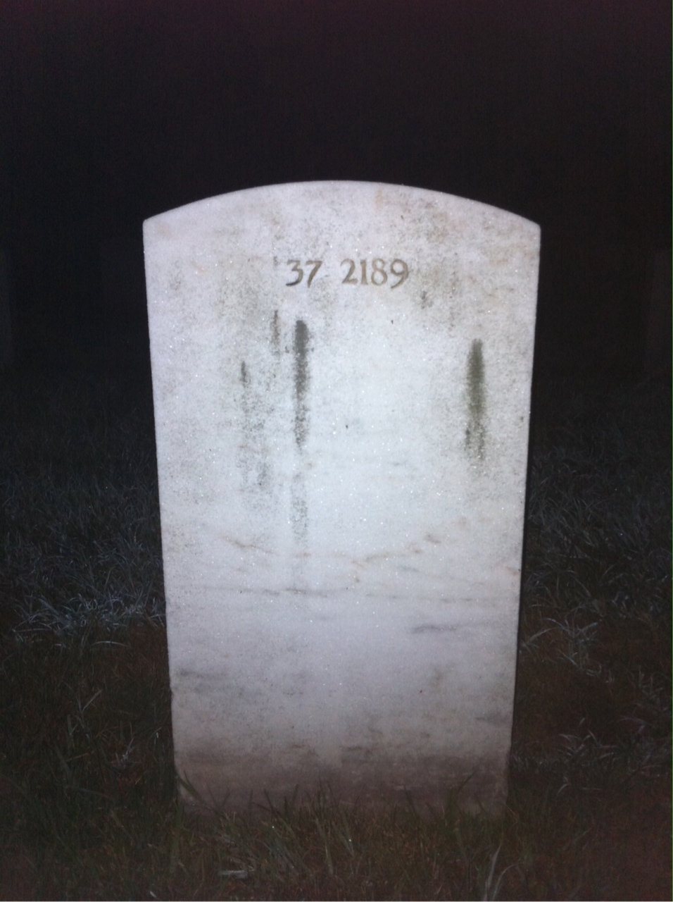 Back of headstone — William James Sammis