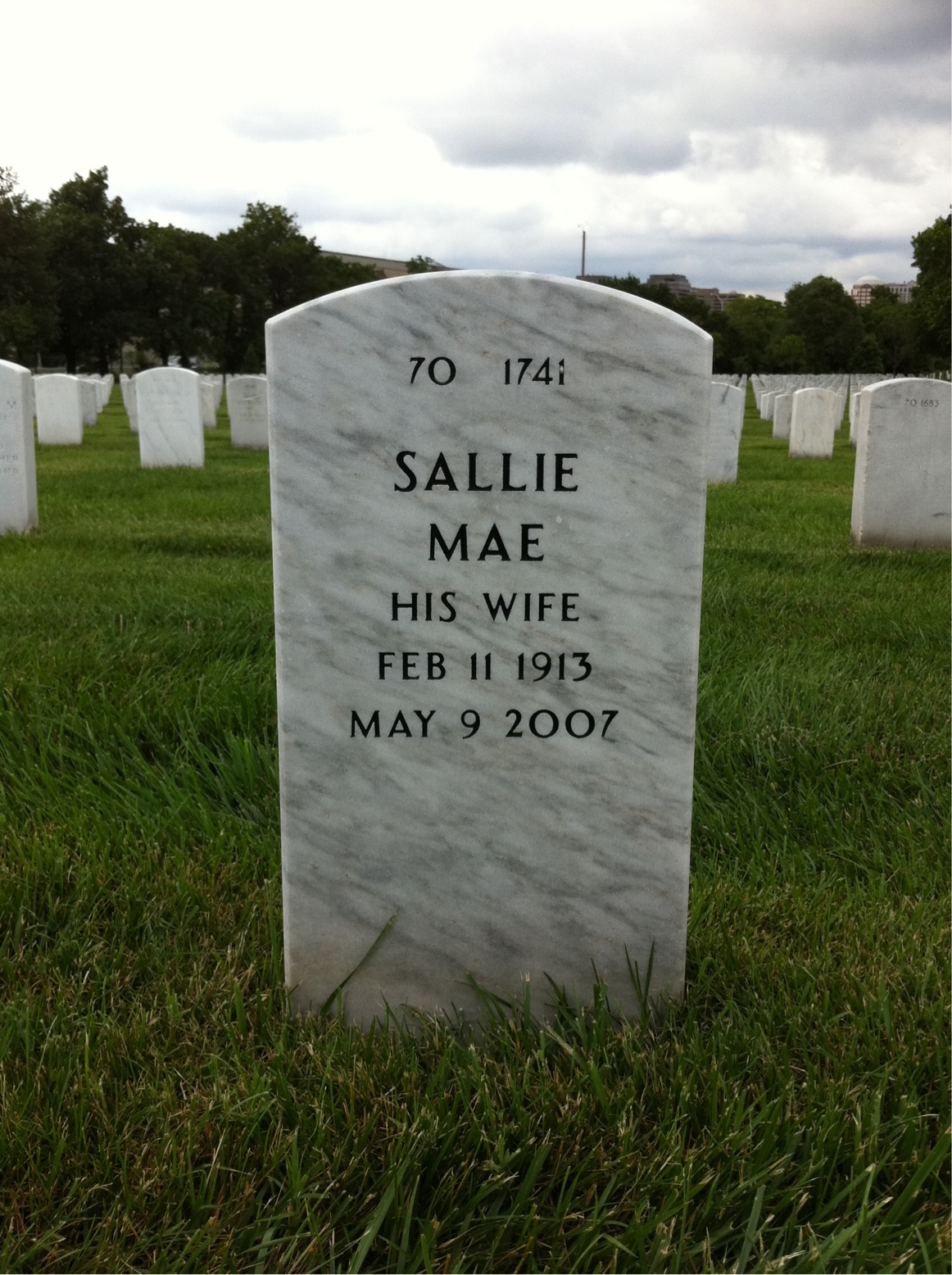 Back of headstone — Booker Jackson