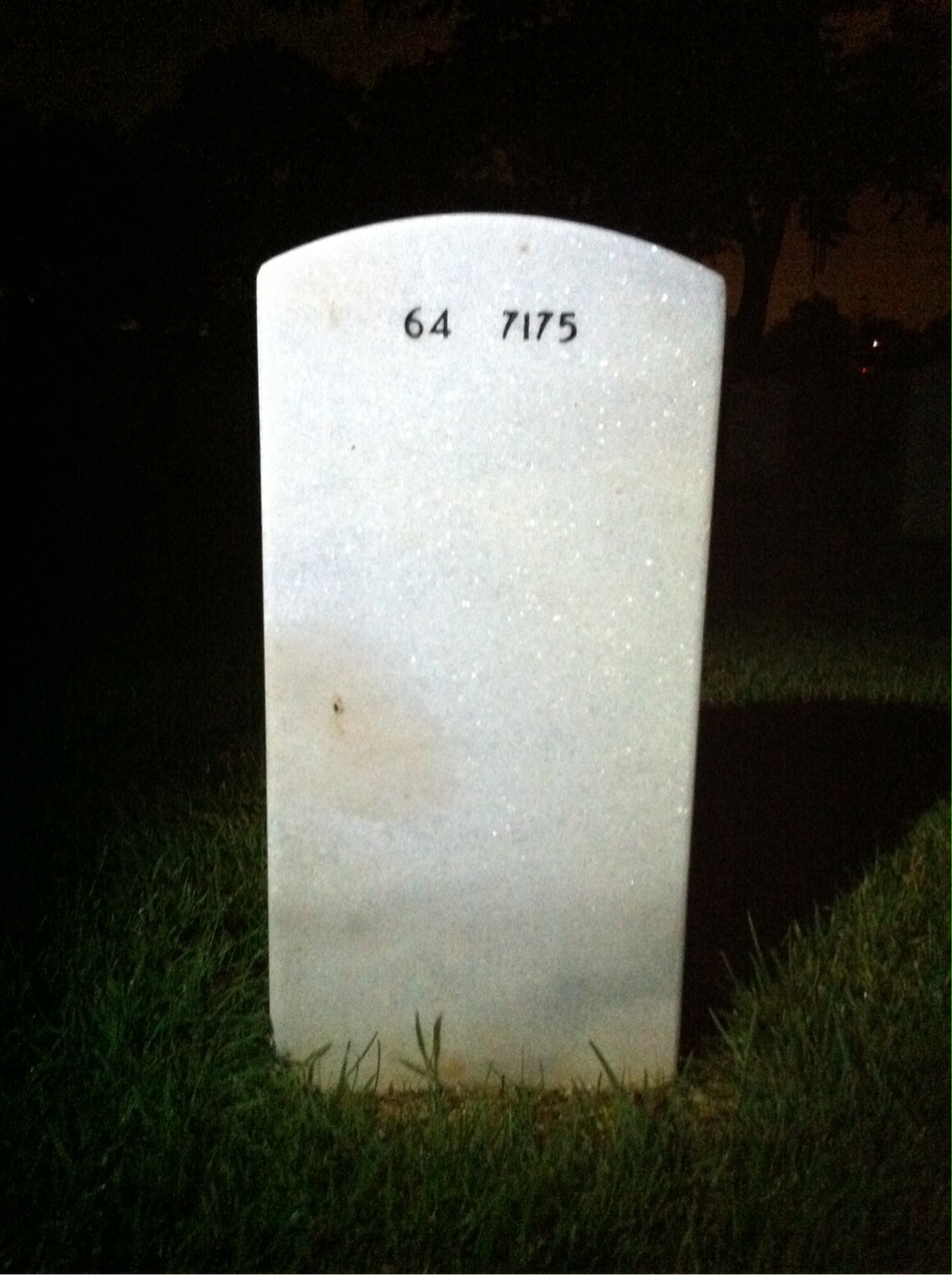 Back of headstone — Robert Mack