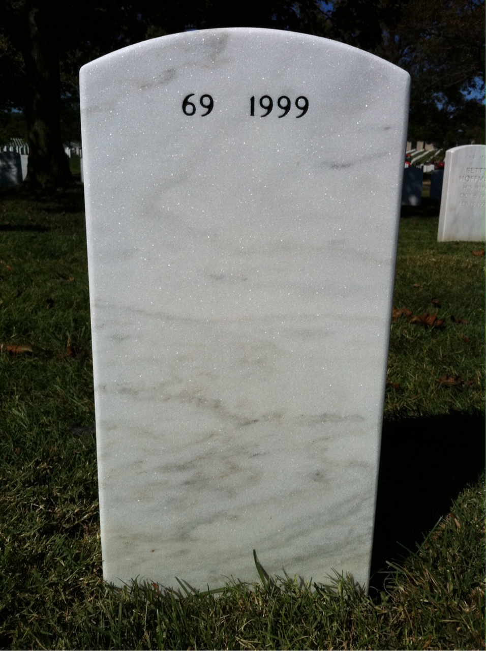 Back of headstone — Donald Brownlow