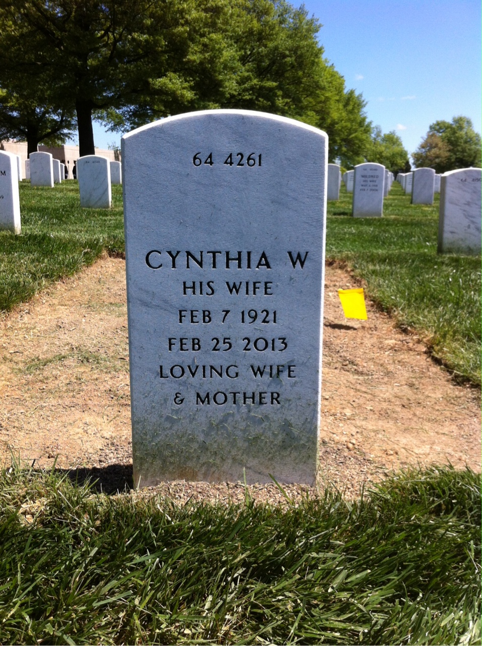 Back of headstone — William Gott