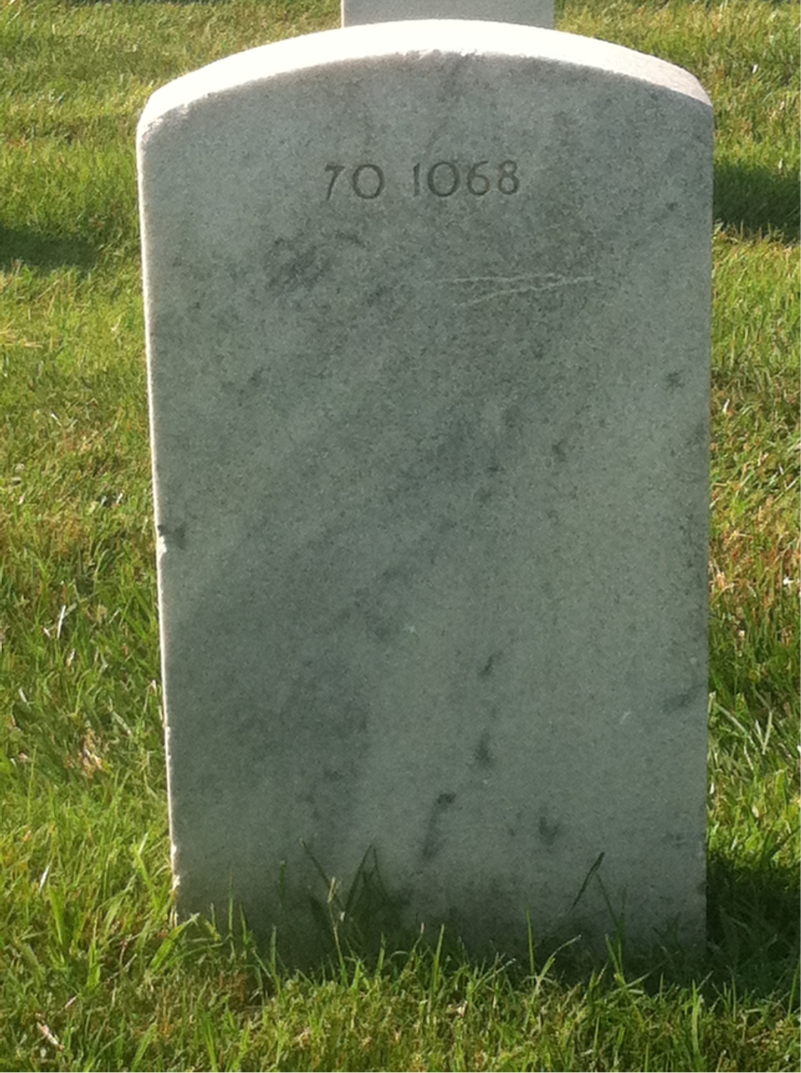 Back of headstone — Edward Mckeever