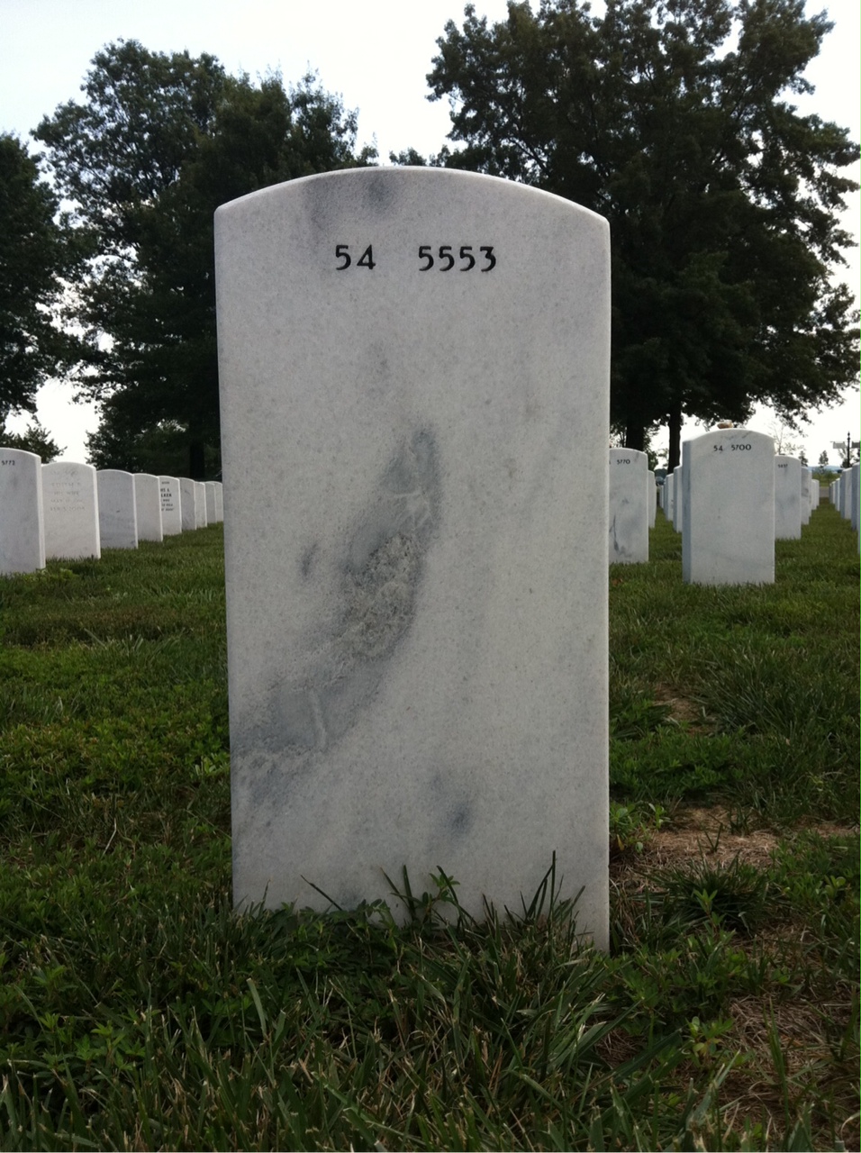 Back of headstone — Malcolm Gilbertson