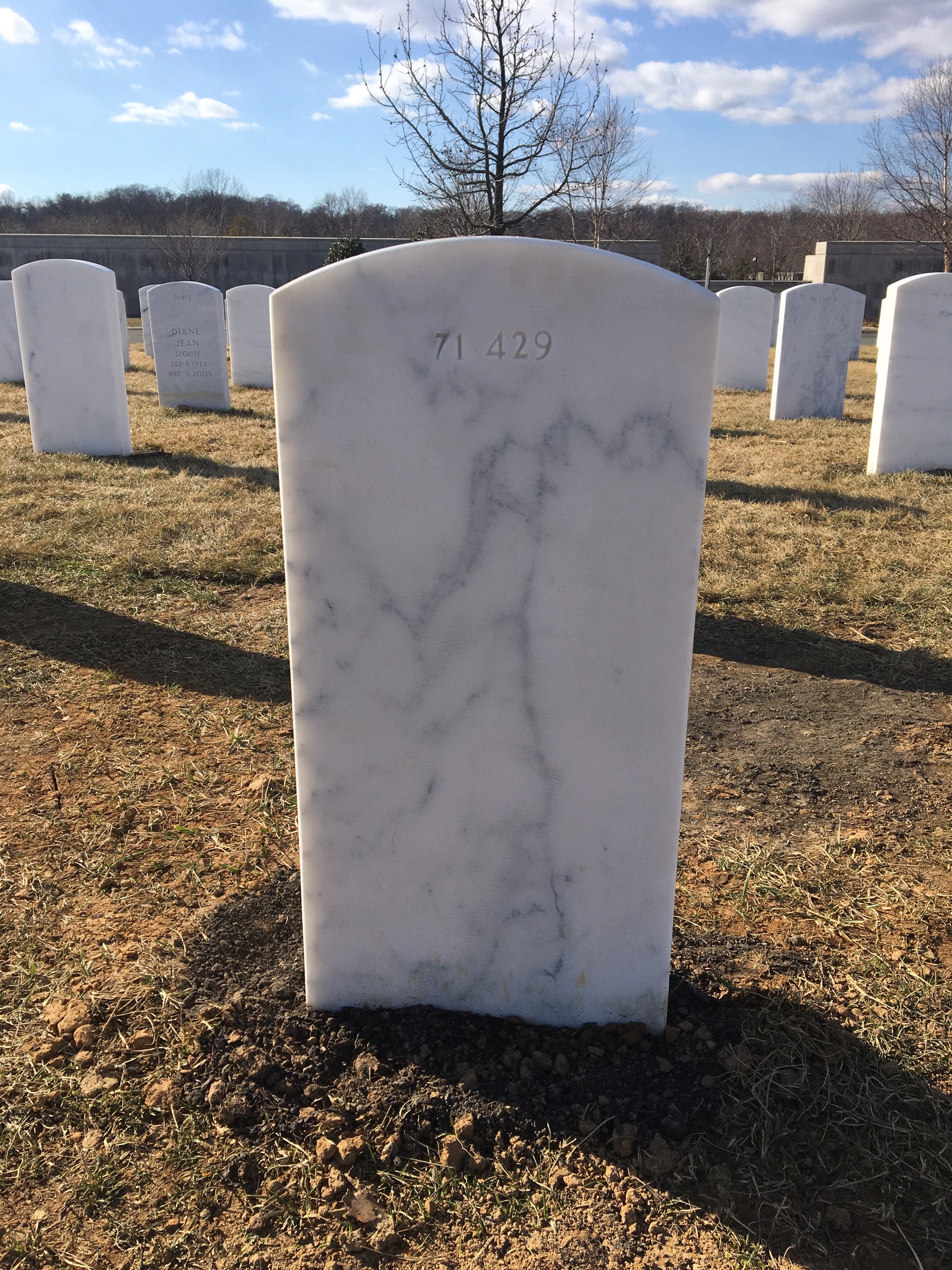 Back of headstone — David Bottcher