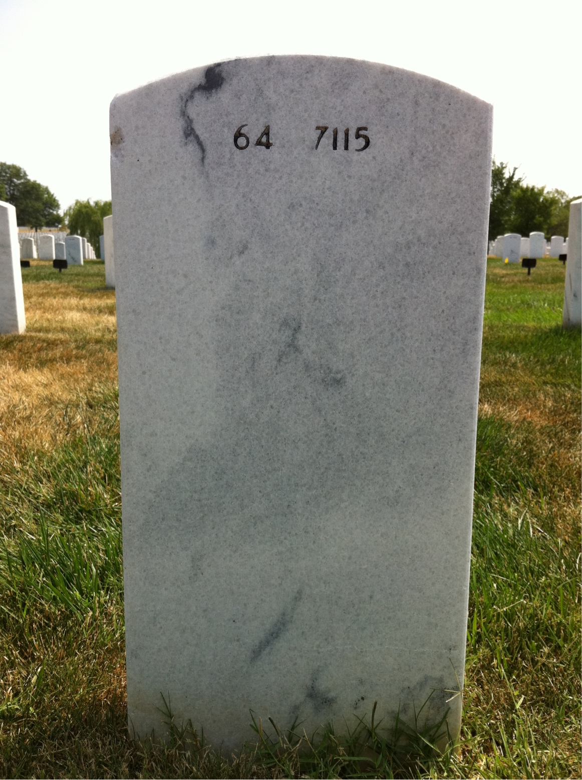 Back of headstone — Charles Mahon
