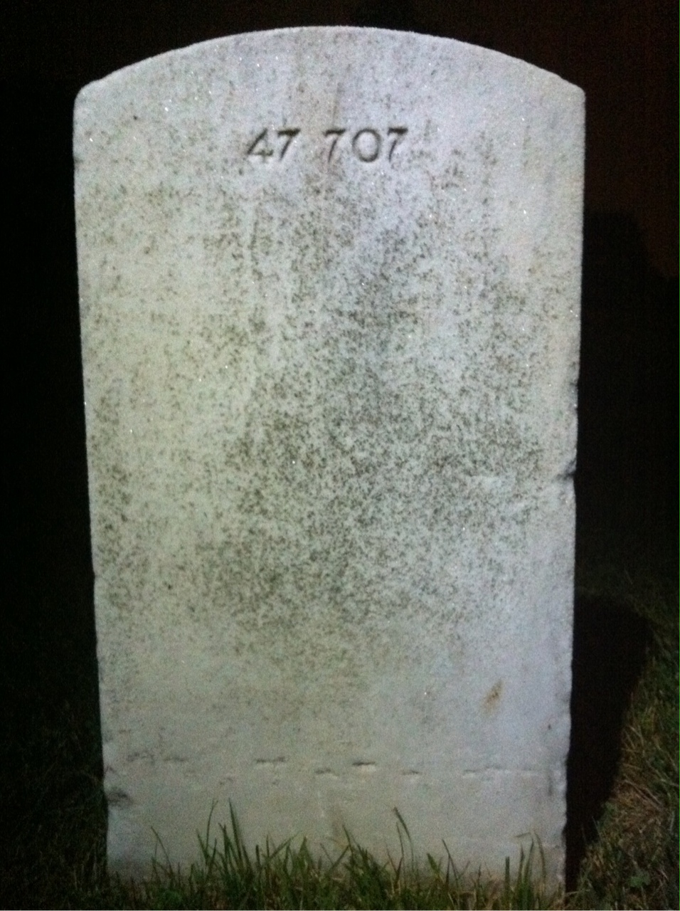 Back of headstone — Herbert Moore