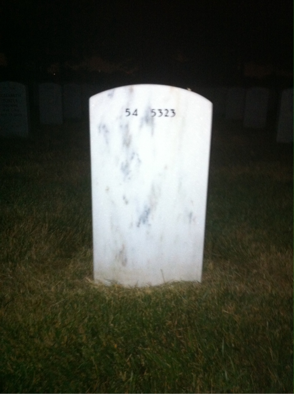 Back of headstone — Gary Mccullough