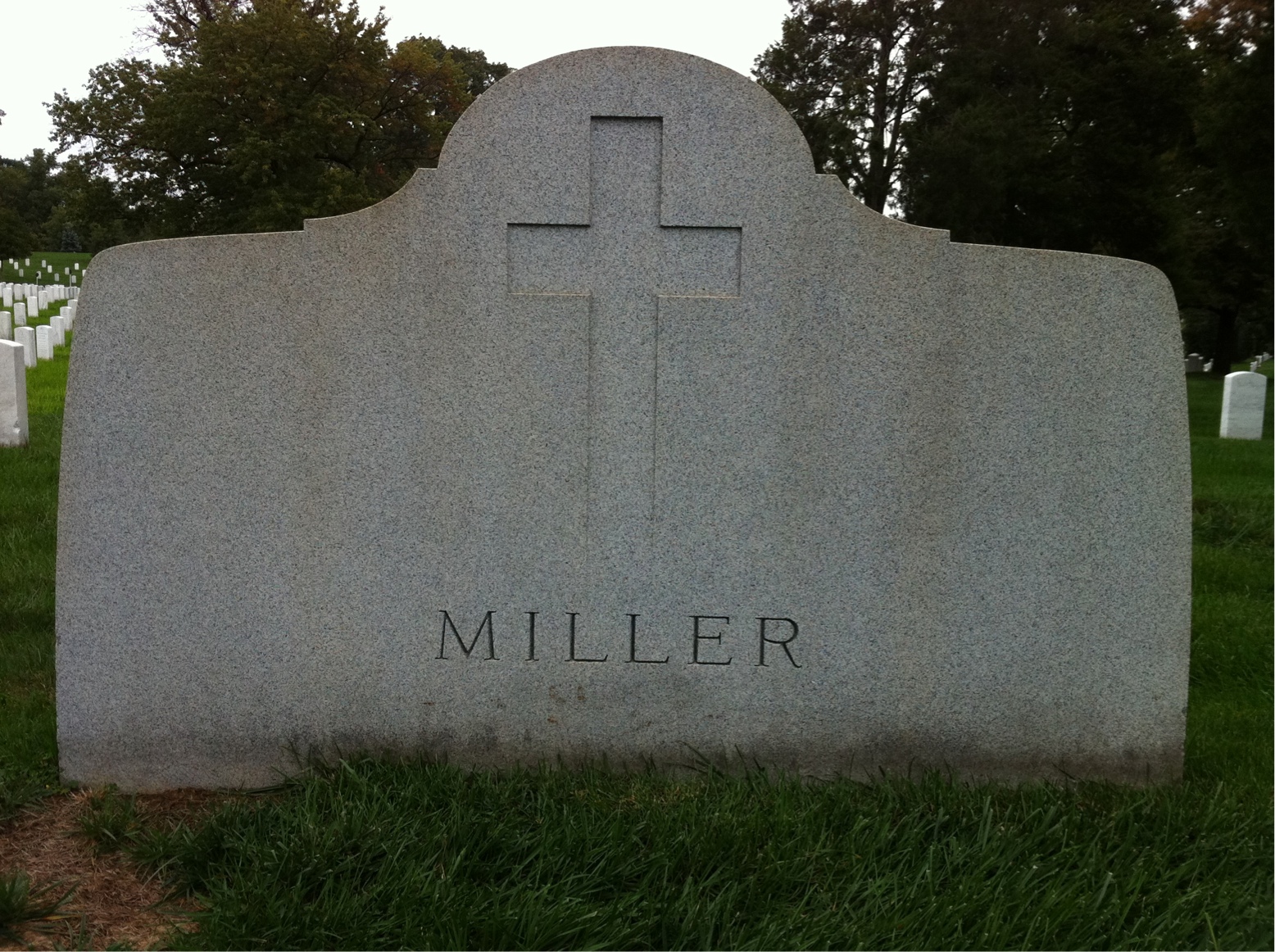 Back of headstone — Sallie Miller