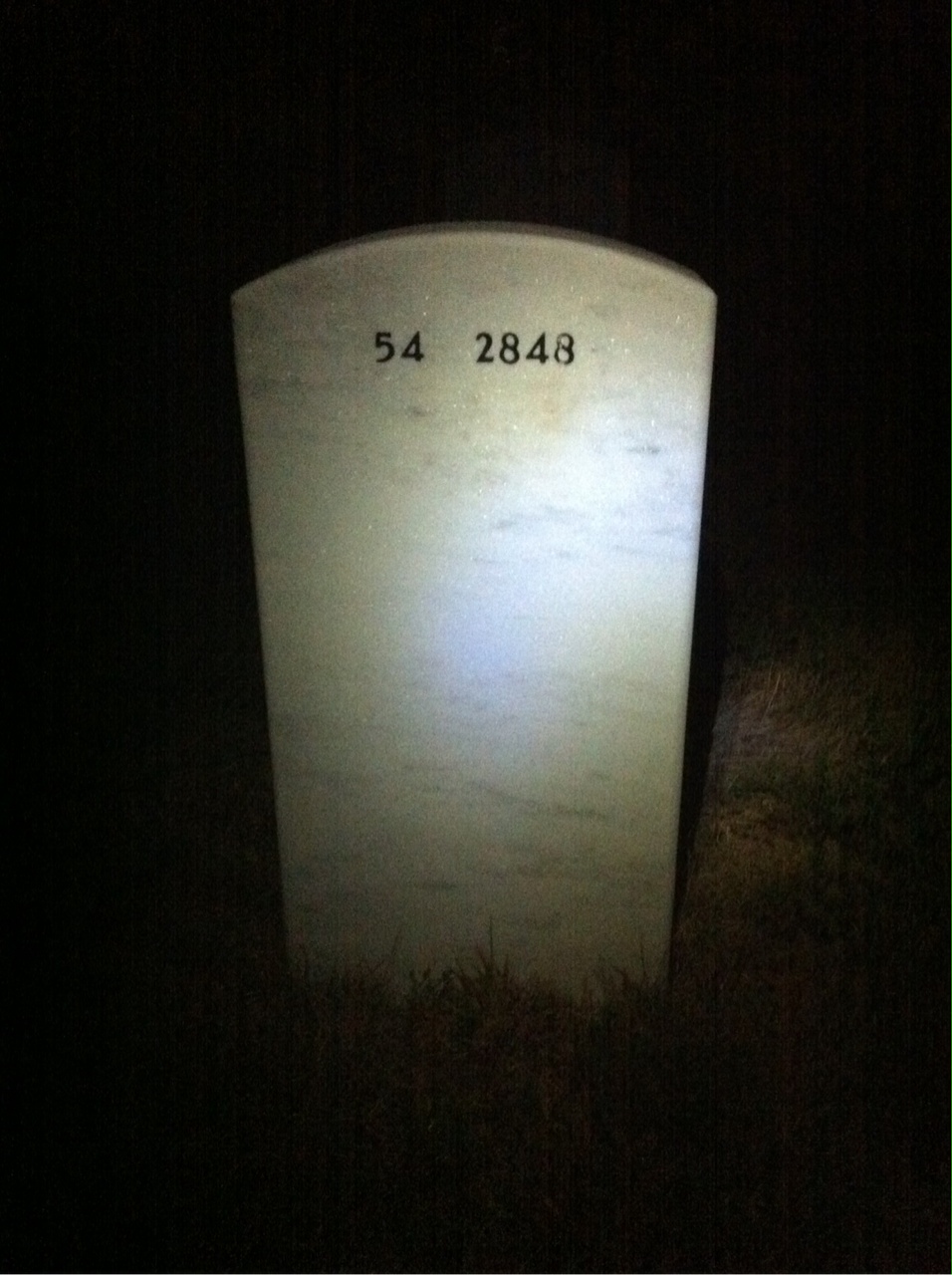 Back of headstone — Joseph Moorehouse