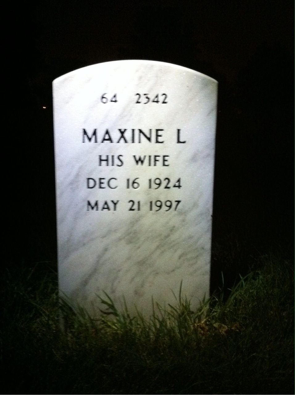 Back of headstone — Clif Giffen