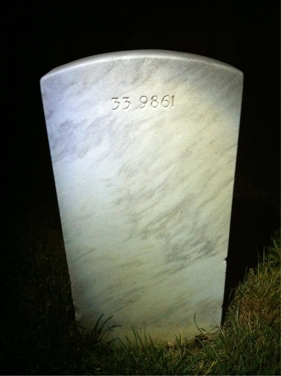 Back of headstone — Whitney Harrison Herriman