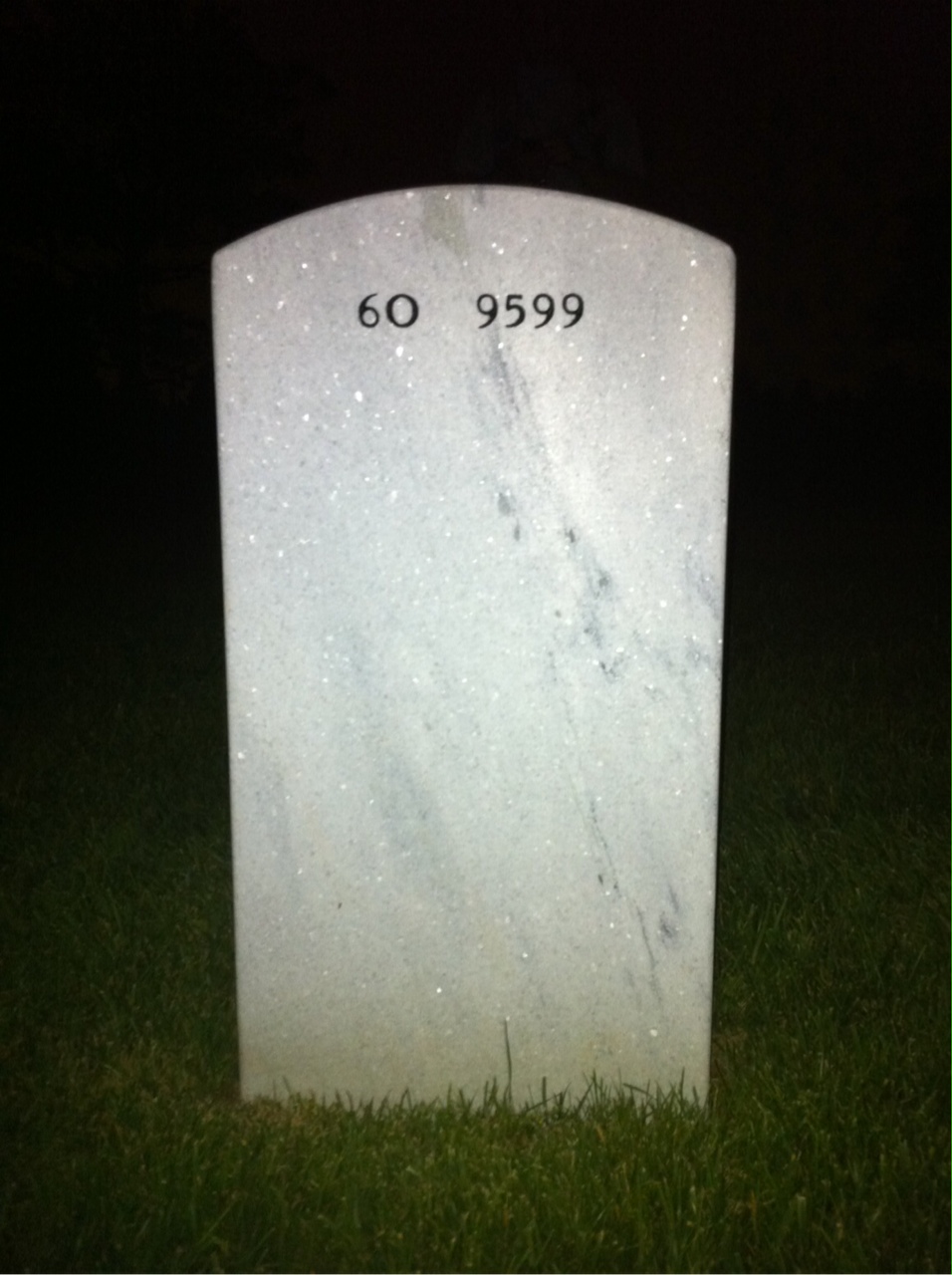 Back of headstone — Carolyn Blake