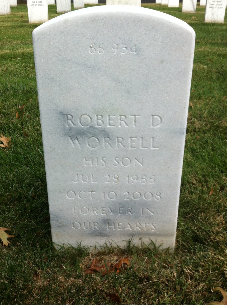 Back of headstone — Thelmer Moe