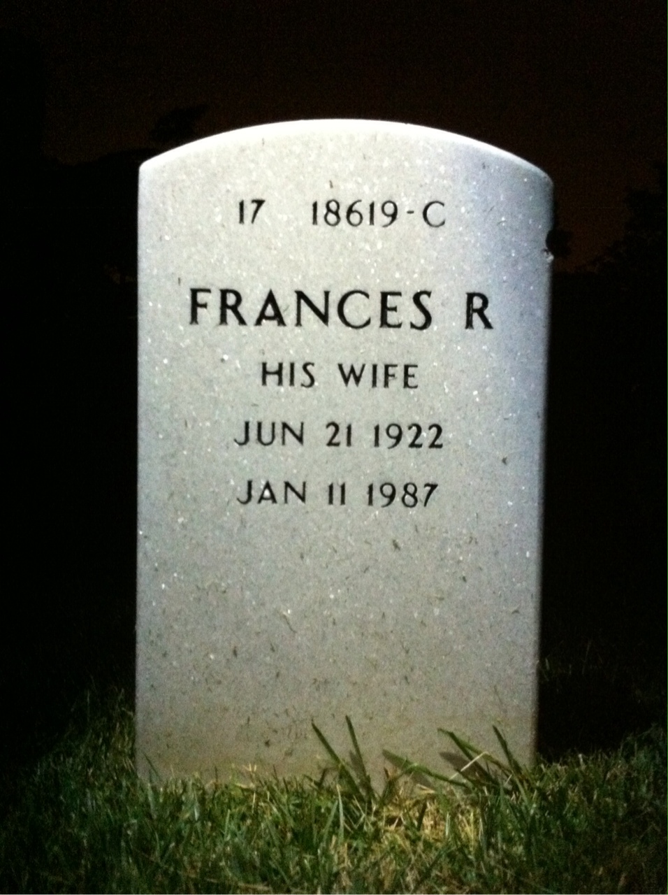 Back of headstone — Joseph Shirk