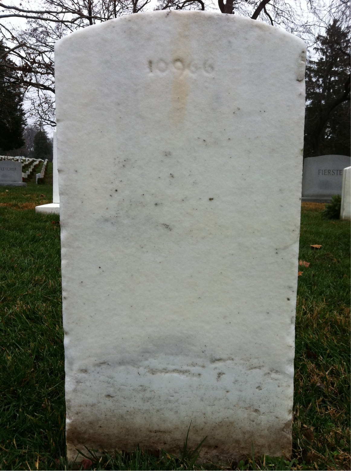 Back of headstone — Harmon Acuff