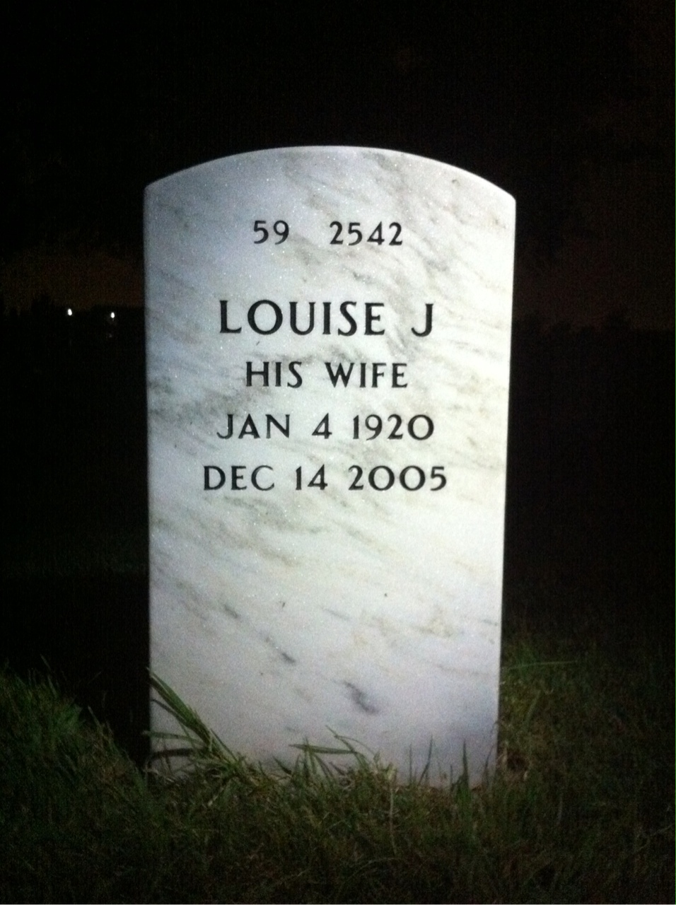 Back of headstone — Ralph Howard
