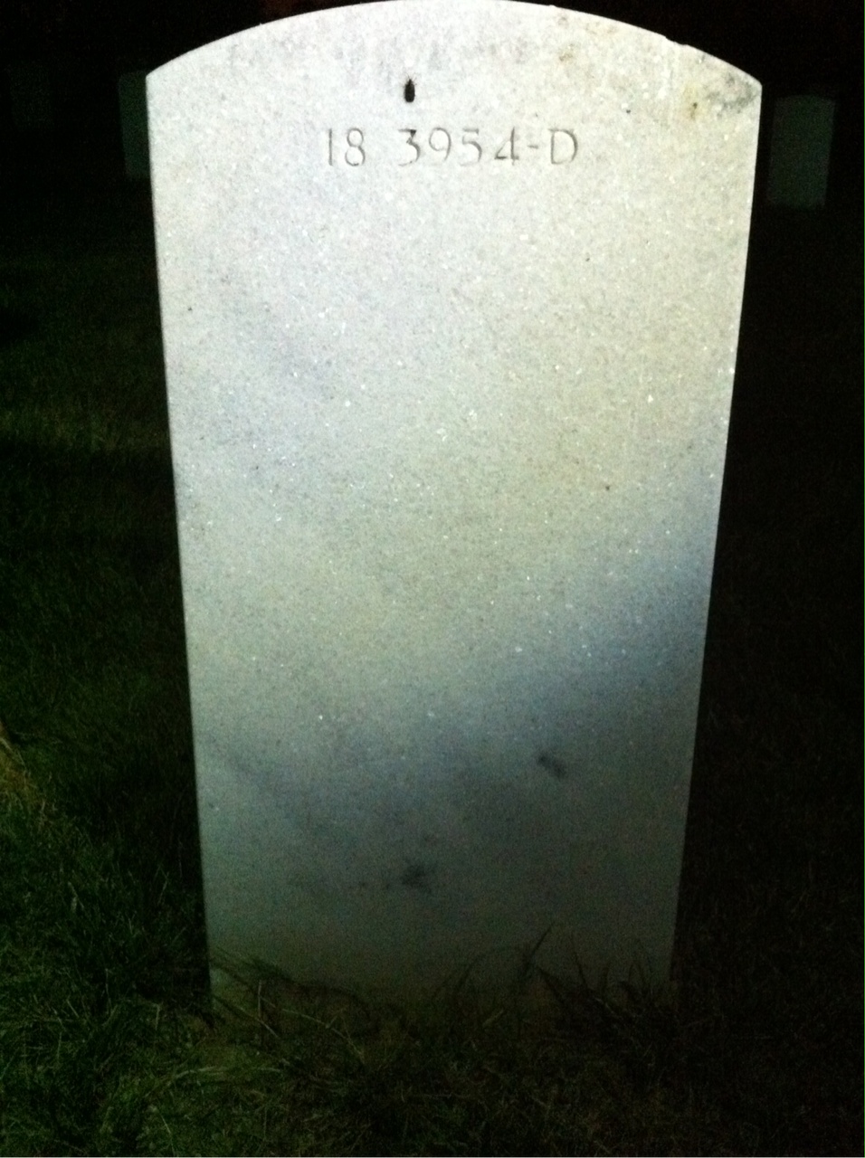 Back of headstone — Woodrow W Burkett