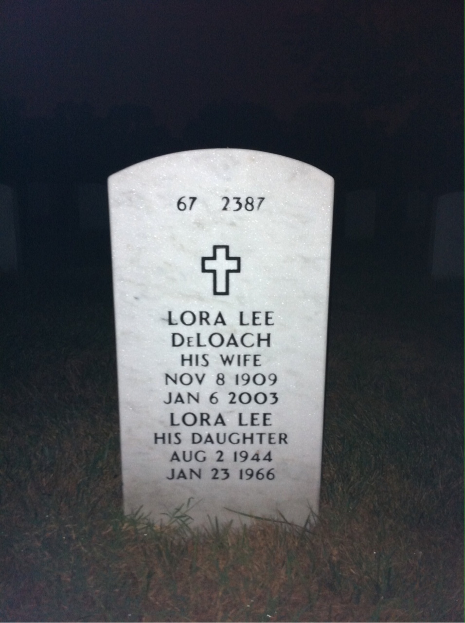 Back of headstone — John Allums