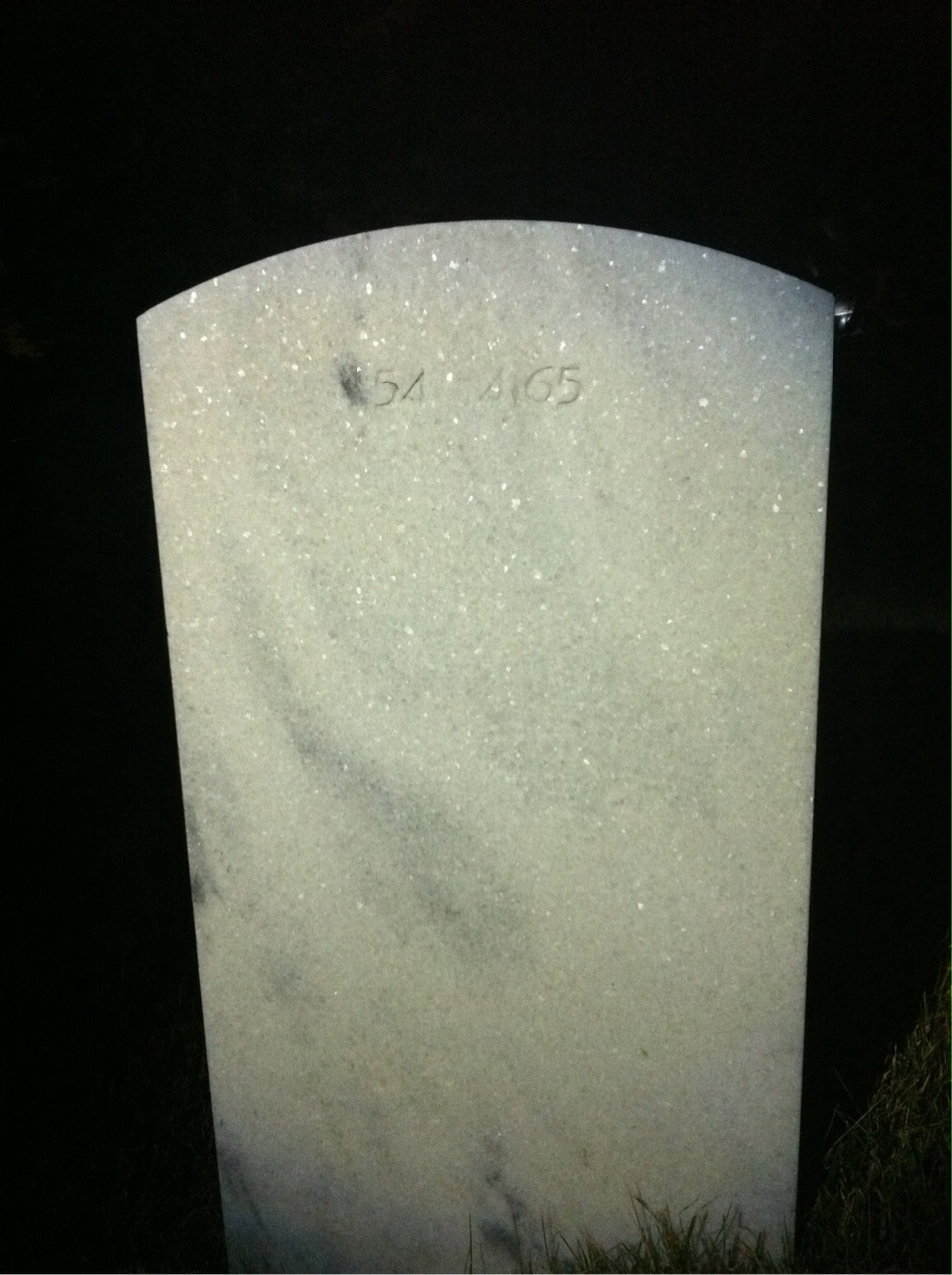 Back of headstone — Clayton Bales