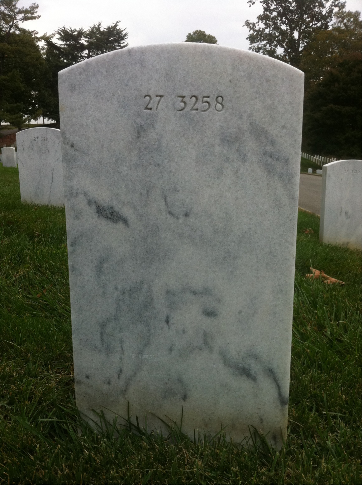 Back of headstone — Thomas Baker