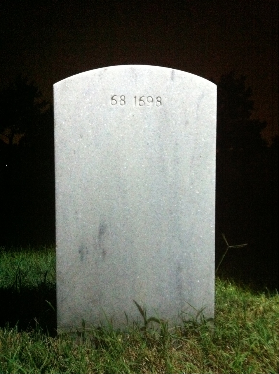 Back of headstone — Carl Minchew