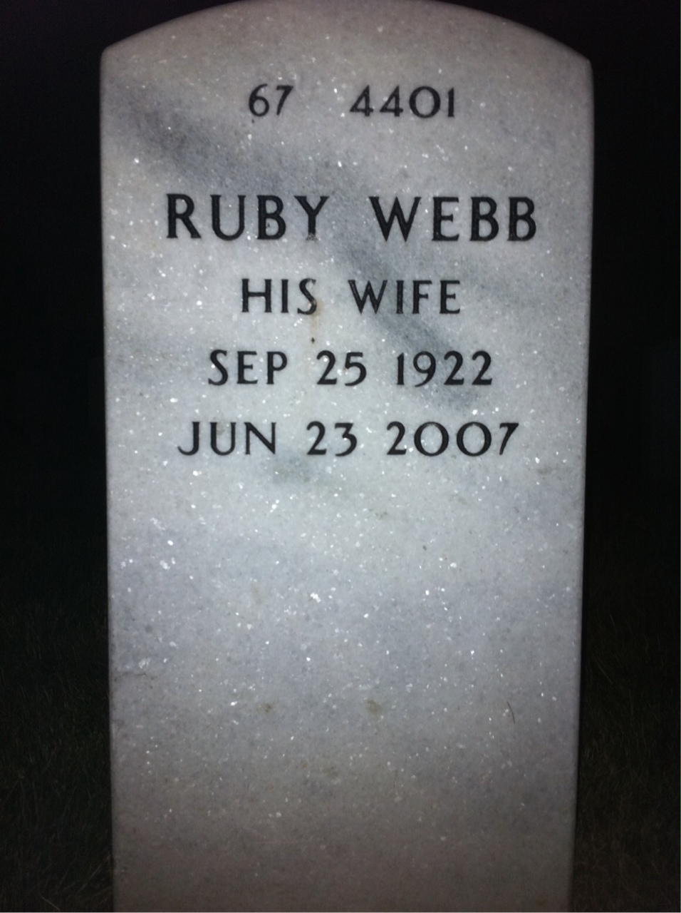 Back of headstone — John Smith