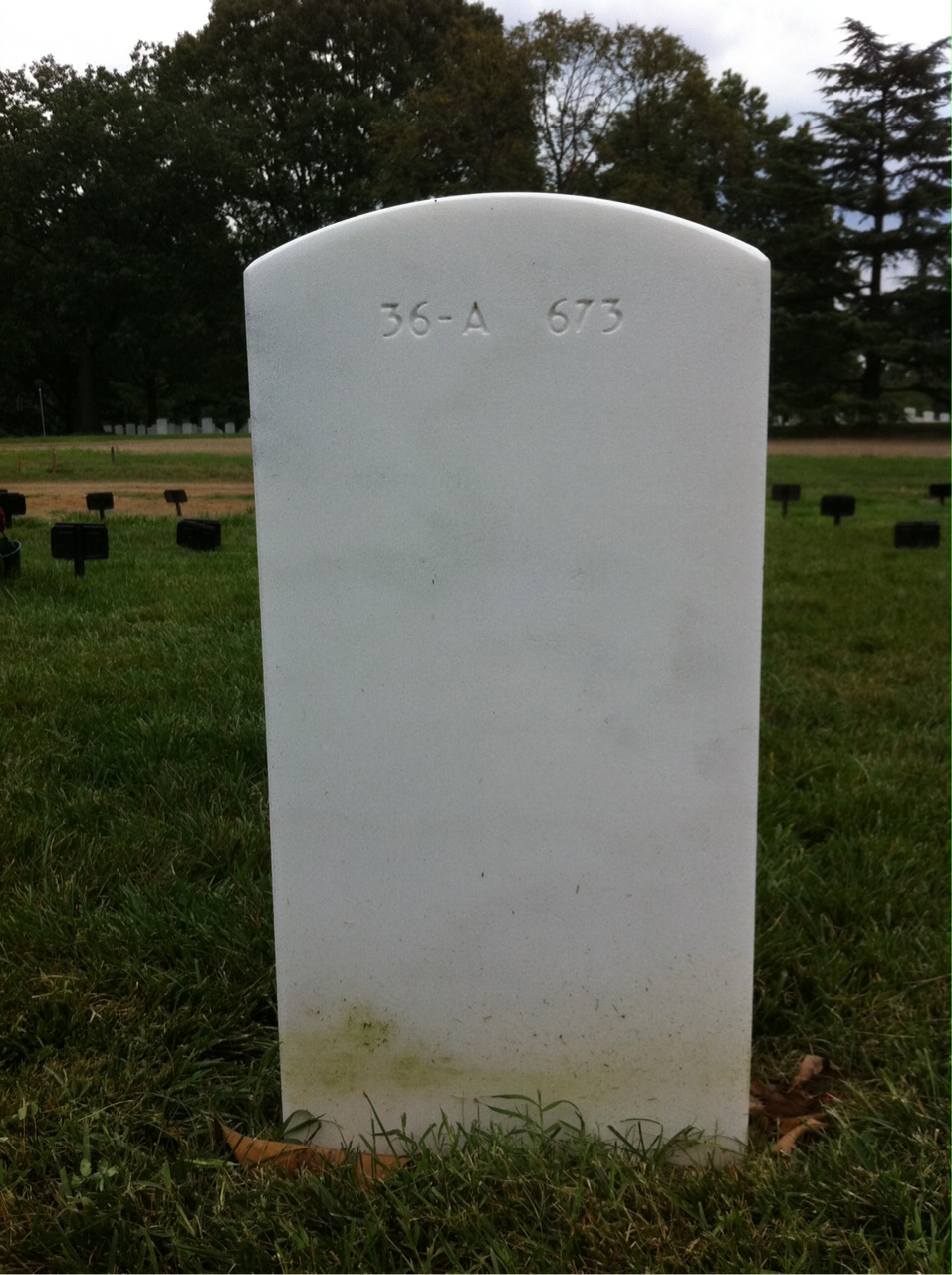 Back of headstone — Chester Allen
