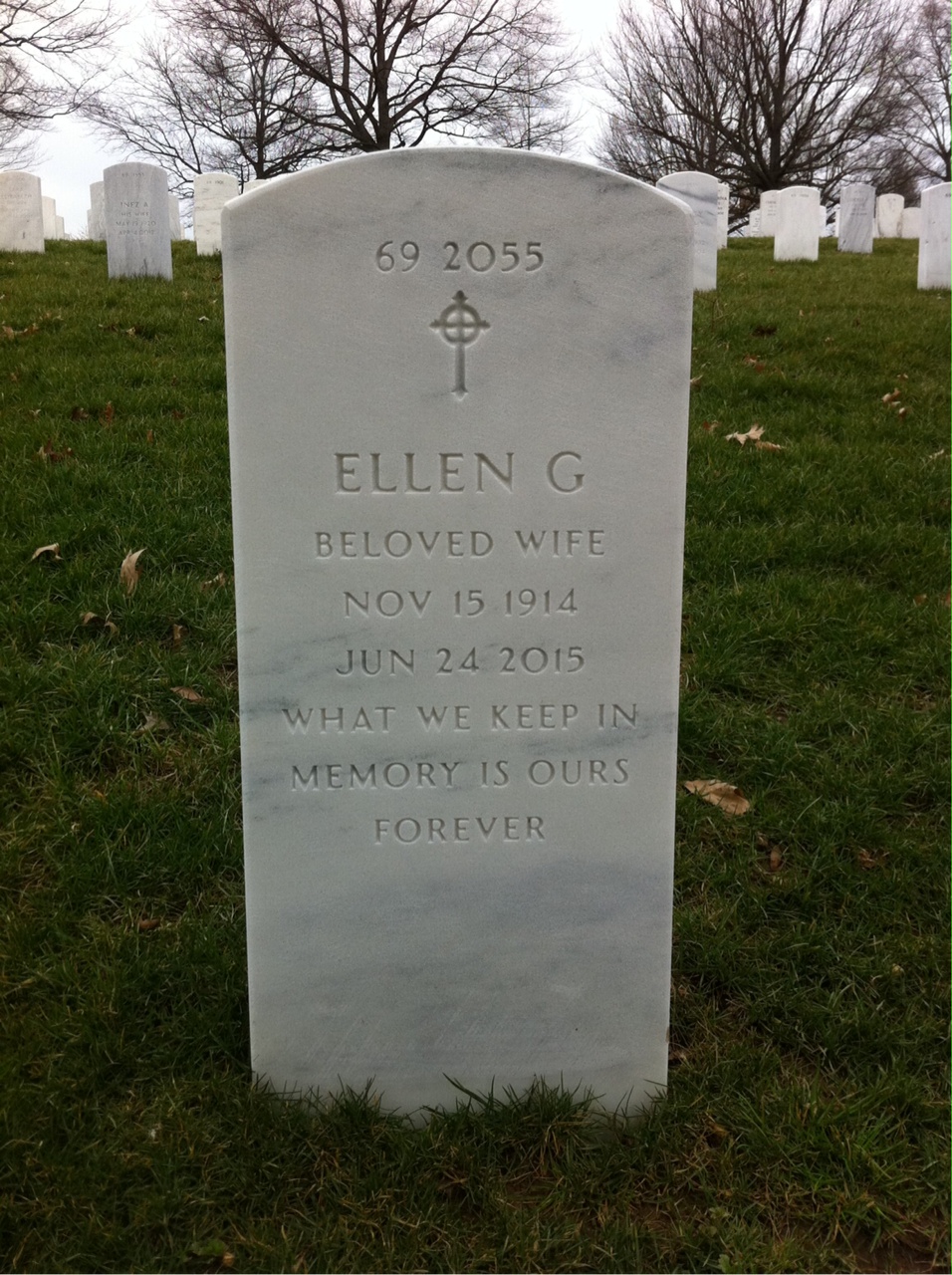 Back of headstone — George Armsey
